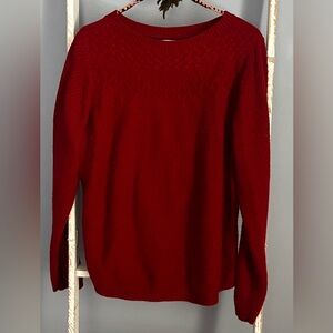 Croft & Barrow Rich Burgundy Red Crew Neck Sweater